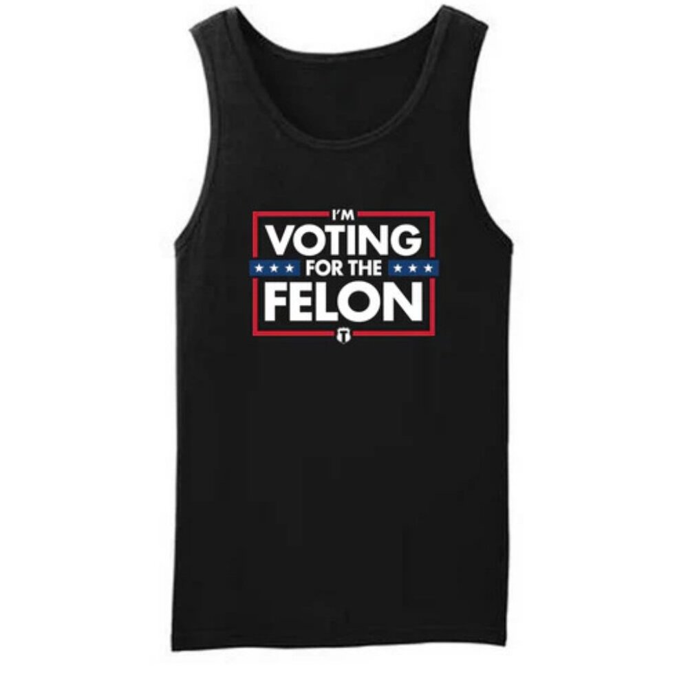 NWOT Voting For The Felon Tank Top in Size Large Unisex - Picture 2 of 3